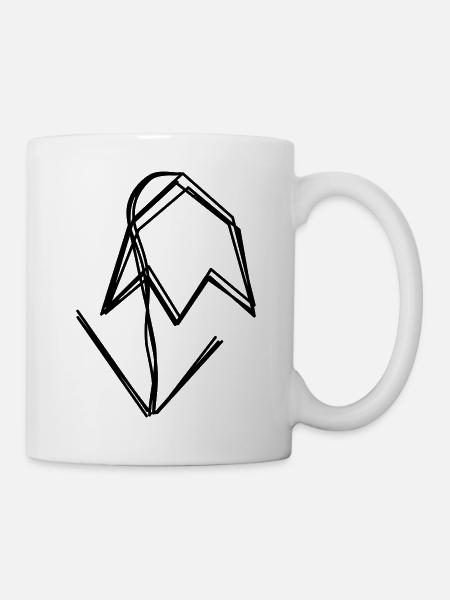 Schneeglöckchen handgezeichnet - Tasse - Weiß