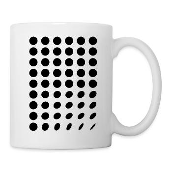 Dots-Muster - Tasse - Weiß - Rechts