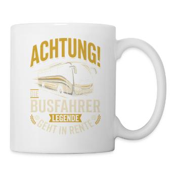Busfahrer Ruhestand Legende Geht In Rente - Tasse - Weiß - Rechts