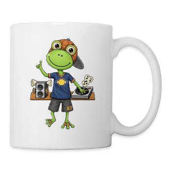 Frosch DJ Beats und  Musik - Tasse - Weiß - Rechts