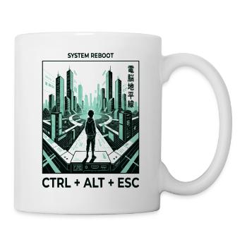 Reboot Skyline CTRL ALT ESC - Tasse - Weiß - Rechts