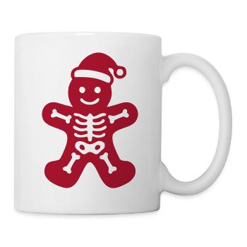 Skelett Lebkuchenmann Icon - Tasse - Weiß - Rechts
