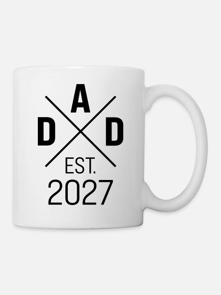 Dad 27 Papa Vater Vatertag Baby - Tasse - Weiß