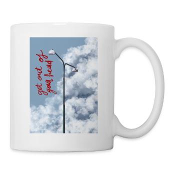 Wolken und Straßenlaterne am Himmel - Tasse - Weiß - Rechts