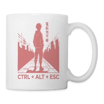 Ctrl Alt Escape Streetwear Silhouette - Tasse - Weiß - Rechts
