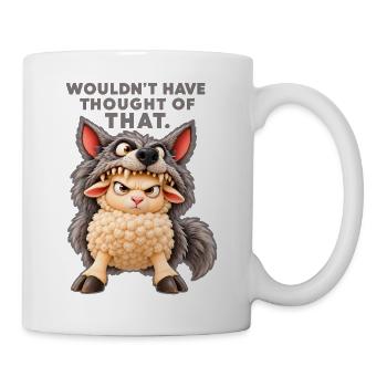 Schaf als Wolf verkleidet. - Tasse - Weiß - Rechts