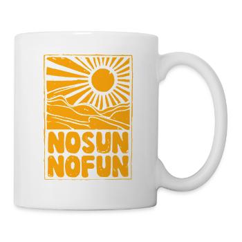 No Sun No Fun Sonnenlandschaft - Tasse - Weiß - Rechts