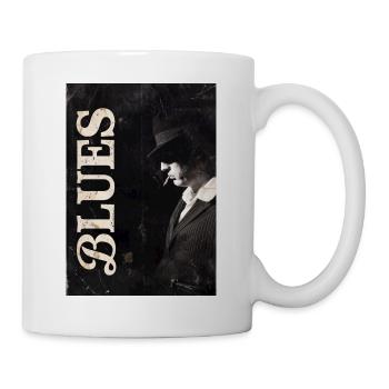 Gents Noir Vintage Blues Man - Tasse - Weiß - Rechts
