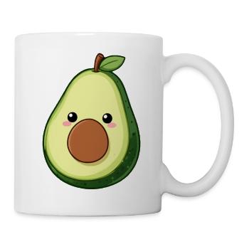 Lustige Kawaii Avocado Geschenk Veganer Vegetarier - Tasse - Weiß - Rechts