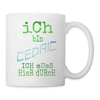 Cedric als Vorname - Tasse - Weiß - Rechts
