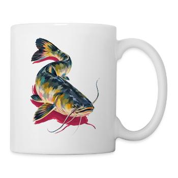 Wels Waller Angeln Welsangler Geschenk - Tasse - Weiß - Rechts