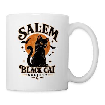 Chat noir Salem Halloween — Black Cat Society - Tasse - Weiß - Rechts