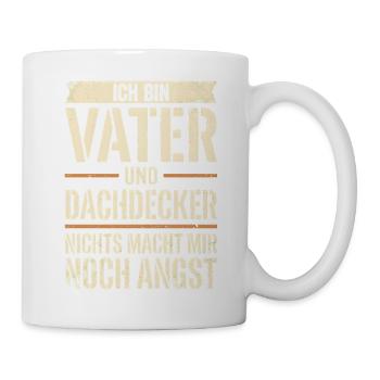Vater Und Dachdecker Papa Lustiger Handwerk Spruch - Tasse - Weiß - Rechts