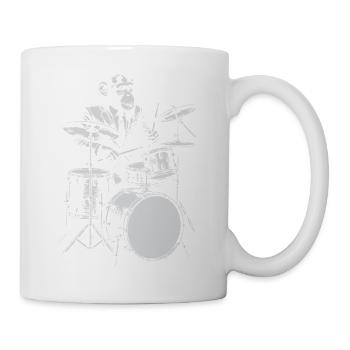 Monkey Jazz Drummer - Tasse - Weiß - Rechts