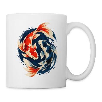 Koi Karpfen Japanischer Zierfisch - Tasse - Weiß - Rechts