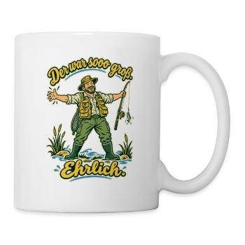 Angler Der war sooo groß - Tasse - Weiß - Rechts