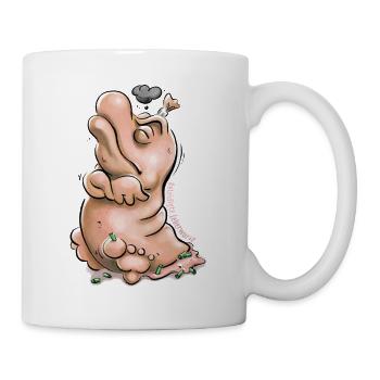 Beleidigte Leberwurst - Tasse - Weiß - Rechts