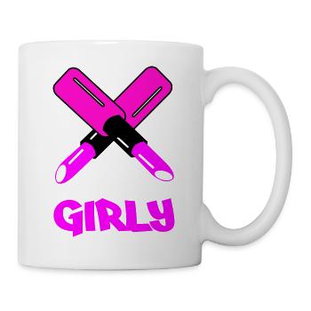 GIRLY Neon Cutout Typography - Tasse - Weiß - Rechts