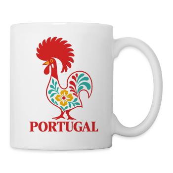 Portugiesischer Barcelos-Hahn Portugiesische Volkskunst - Tasse - Weiß - Rechts