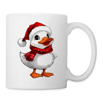Weisses Entchen Weihnachten - Tasse - Weiß - Rechts