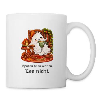 Teeliebhaber-Geist im Schaukelstuhl - Tasse - Weiß - Rechts