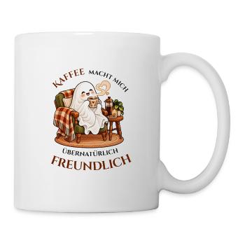 Kaffeegeist in bester Laune - Tasse - Weiß - Rechts