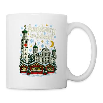Augsburg im Advent Perlachturm - Tasse - Weiß - Rechts