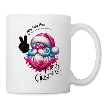 Weihnachtsmann - Fröhliche Weihnachten - Design3 - Tasse - Weiß - Rechts
