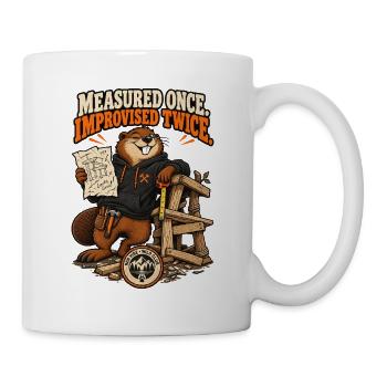 RobVibe Wild Club – Improvisierender Biber - Tasse - Weiß - Rechts