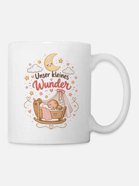 Unser Kleines Wunder – Kuschelmond Traumzeit - Tasse - Weiß