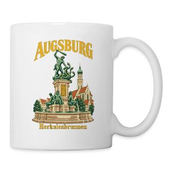 Augsburg Herkulesbrunnen - Tasse - Weiß - Rechts