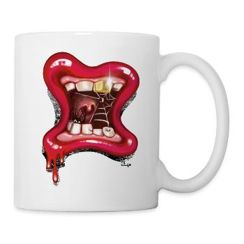 Grusel Schlund - Tasse - Weiß - Rechts