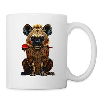 Hyaene mit Dartpfeil Darts - Tasse - Weiß - Rechts