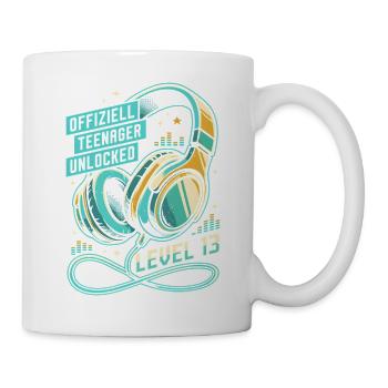 Level 13 Kopfhörer Offizieller Teenager - Tasse - Weiß - Rechts