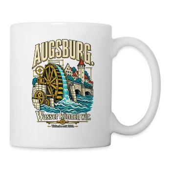 Augsburg Wasser können wir - Tasse - Weiß - Rechts