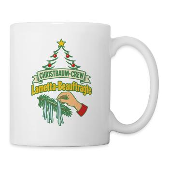 Christbaum-Crew Lametta-Beauftragte - Tasse - Weiß - Rechts