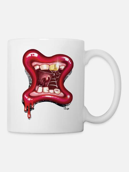 Grusel Schlund - Tasse - Weiß