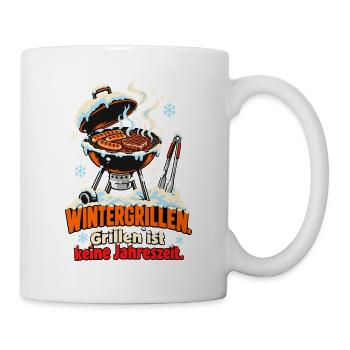 Wintergrillen Keine Jahreszeit - Tasse - Weiß - Rechts