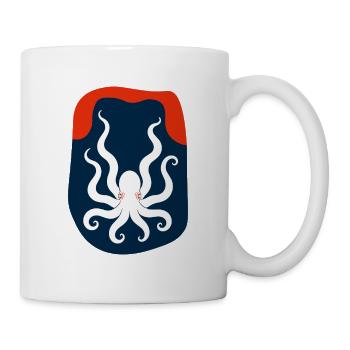 Navy Tintenfisch Wappenschild - Tasse - Weiß - Rechts