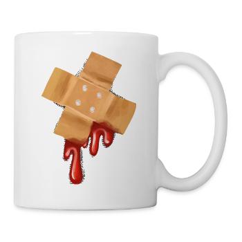 Grusel Pflaster Herzschmerz - Tasse - Weiß - Rechts