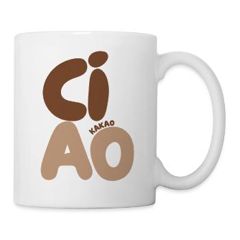 Ciao Kakao – Lustiger Abschied Spruch Retro - Tasse - Weiß - Rechts
