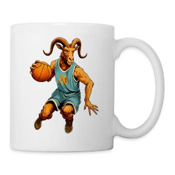 Basketball Ziege Goat - Tasse - Weiß - Rechts