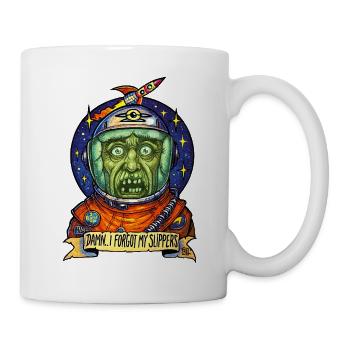 Der Astronaut hat seine Hausschuhe vergessen - Tasse - Weiß - Rechts