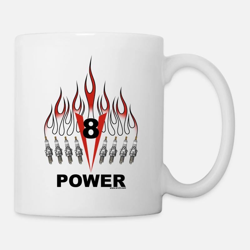 v8 - Tasse - Weiß