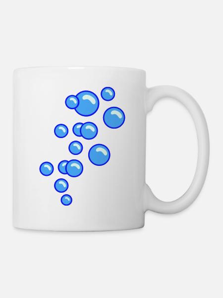 Blasen / bubbles (3c) - Tasse - Weiß
