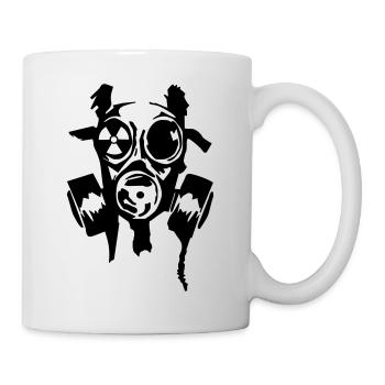 bad_gasmask_radioactiv - Tasse - Weiß - Rechts