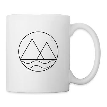 Berge mit Wellen - Tasse - Weiß - Rechts