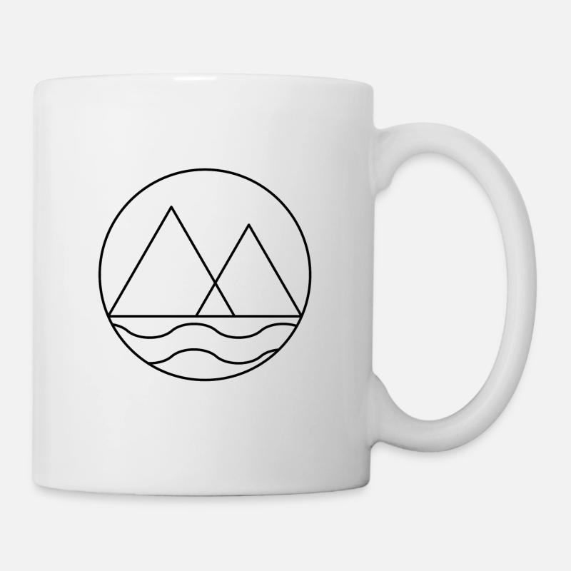 Berge mit Wellen - Tasse - Weiß