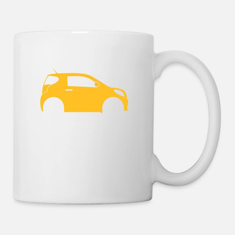 Kleine Kompaktwagen - Tasse - Weiß