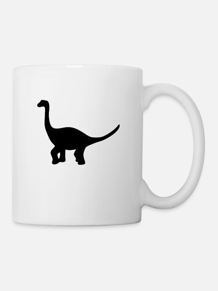 Dinosaur brachiosaurus gift - Mug - white